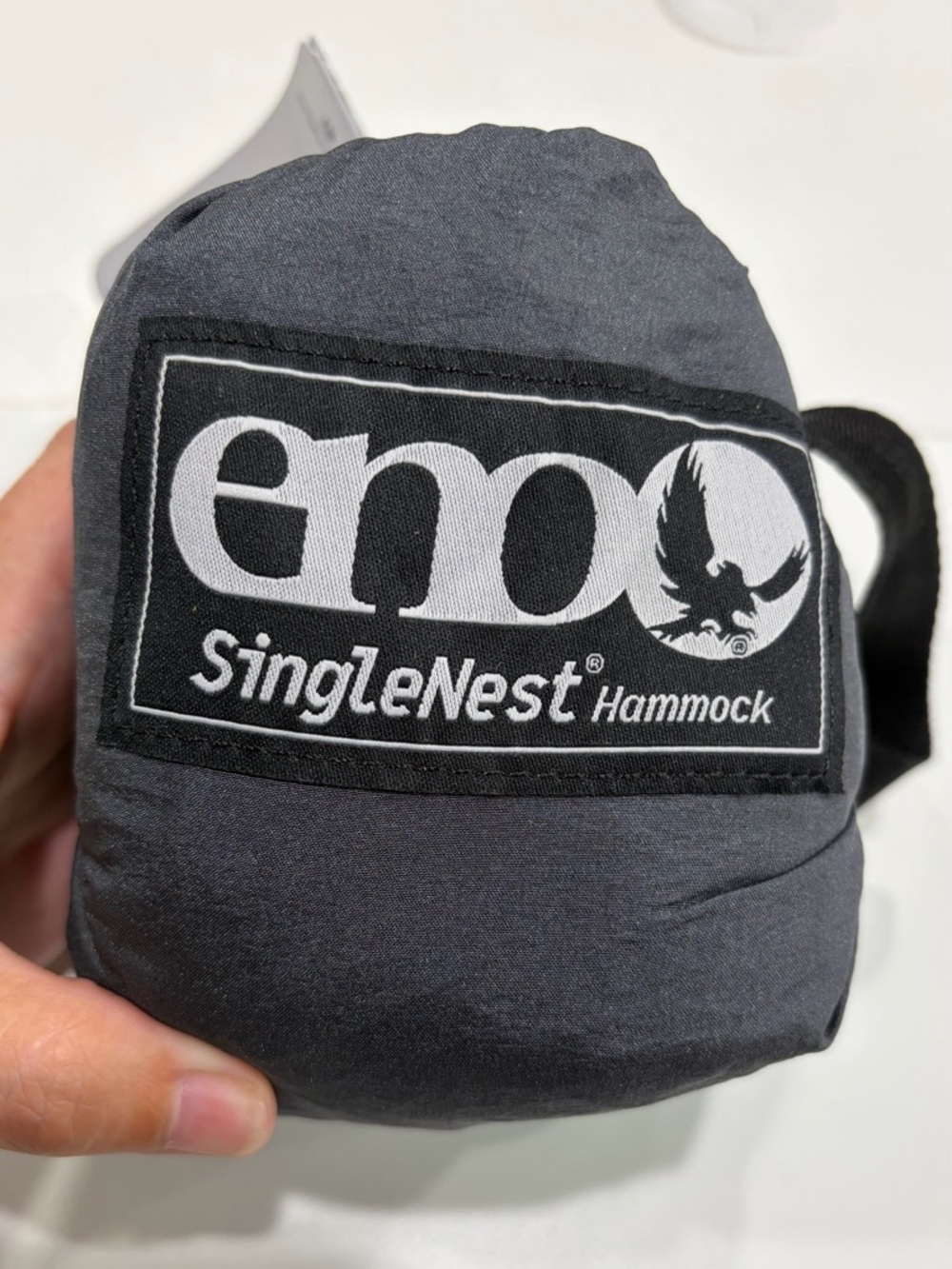 ENO SingleNest Hammock 9’4”x4’7” Aqua Teal Grey NWT Lightweight Durable 400-lb